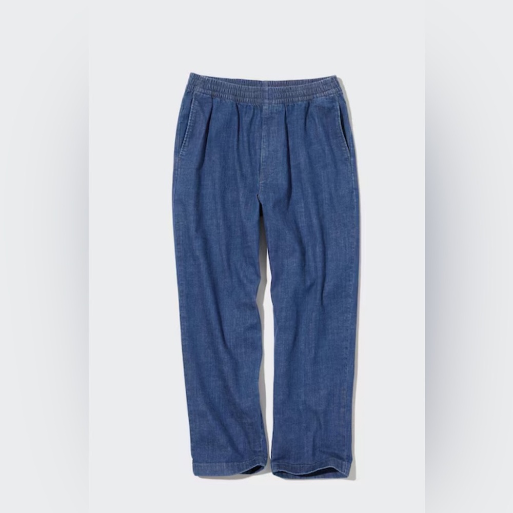 Uniqlo Wide Leg Denim Cotton Relaxed Pants. Japan Style - not sold in Canada